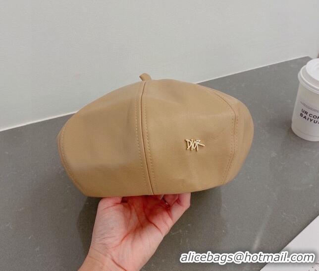 Best Product Dior Beret Hat 091578 Brown 2022