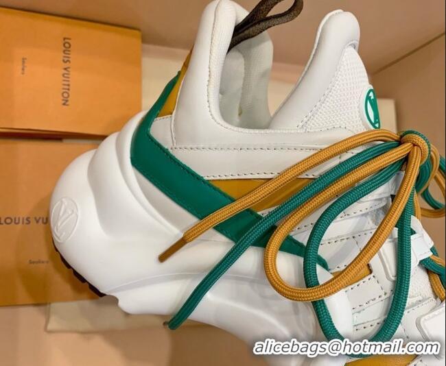 Top Grade Louis Vuitton LV Archlight Fabric Sneakers with Colorful Lace Green 0719106