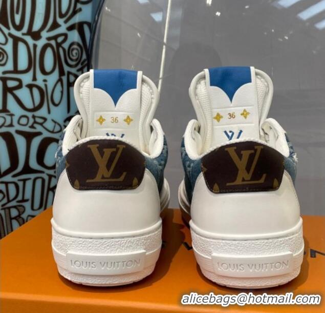 Best Product Louis Vuitton Charlie Low-top Sneakers Blue Denim 0719112