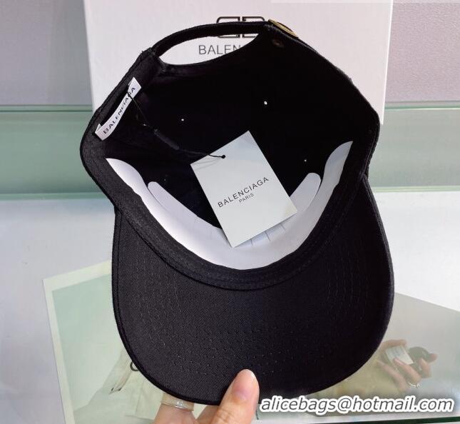 Trendy Design Balenciaga BB Baseball hat BA3125 Black 2022