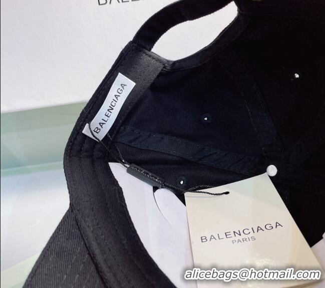 Trendy Design Balenciaga BB Baseball hat BA3125 Black 2022