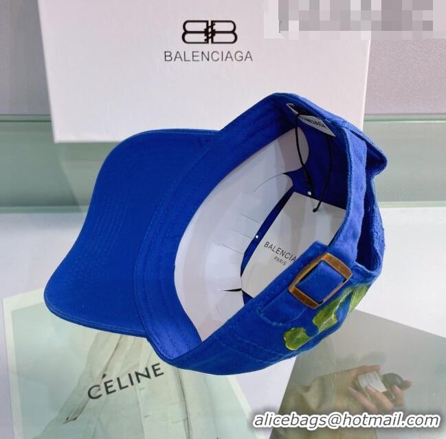 Unique Grade Balenciaga BB Baseball hat BA3125 Sky Blue 2022