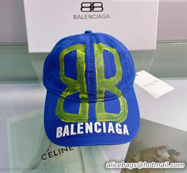 Unique Grade Balenciaga BB Baseball hat BA3125 Sky Blue 2022