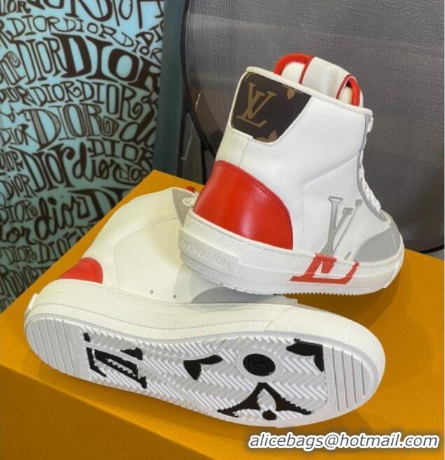 Best Price Louis Vuitton Charlie High-top Sneakers Red 0719115