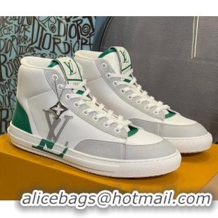 Sophisticated Louis Vuitton Charlie High-top Sneakers Green 0719117