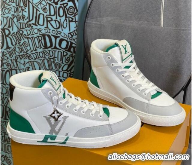 Sophisticated Louis Vuitton Charlie High-top Sneakers Green 0719117