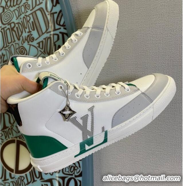 Sophisticated Louis Vuitton Charlie High-top Sneakers Green 0719117