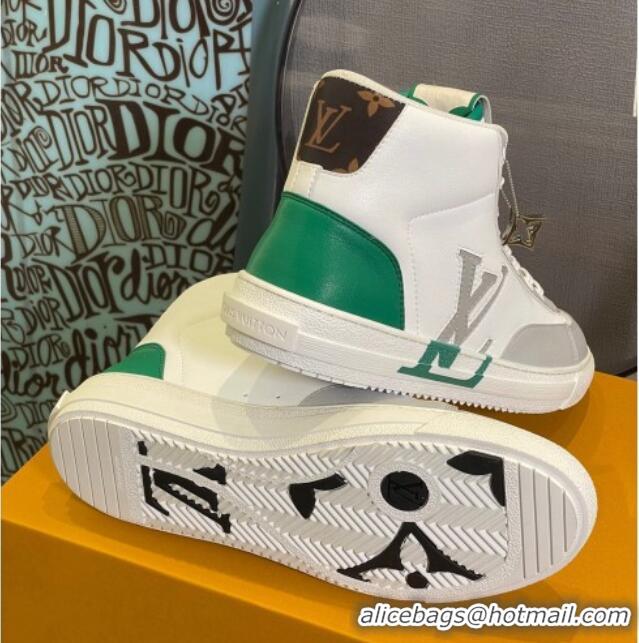 Sophisticated Louis Vuitton Charlie High-top Sneakers Green 0719117