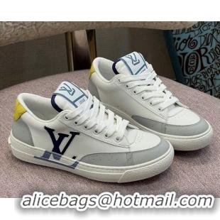 Good Quality Louis Vuitton Charlie Leather Low-top Sneakers Blue 0719118