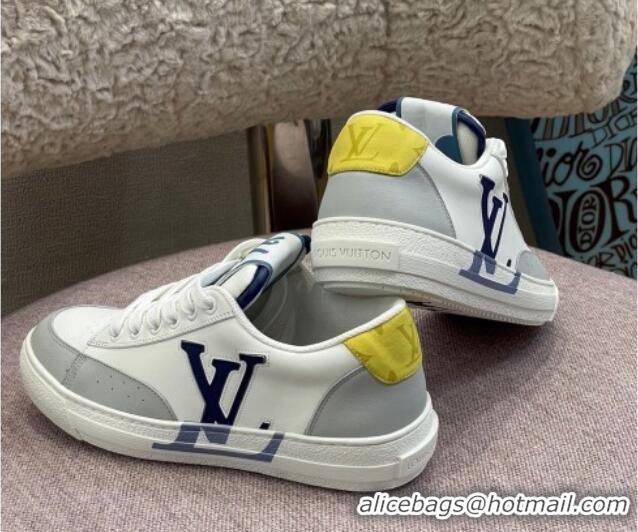 Good Quality Louis Vuitton Charlie Leather Low-top Sneakers Blue 0719118