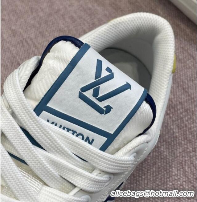 Good Quality Louis Vuitton Charlie Leather Low-top Sneakers Blue 0719118