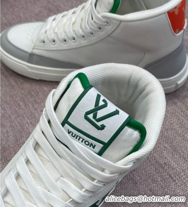 Best Product Louis Vuitton Charlie High-top Sneakers Green/Red 0719121