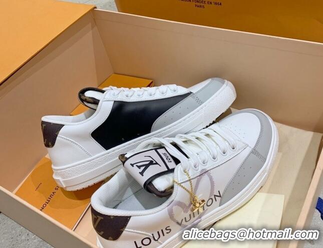 Stylish Louis Vuitton Charlie LOVE Low-top Sneakers White/Grey 072001