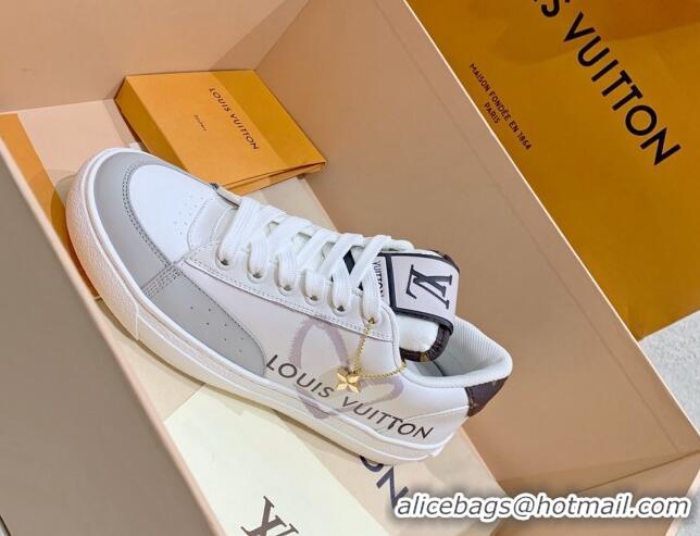 Stylish Louis Vuitton Charlie LOVE Low-top Sneakers White/Grey 072001