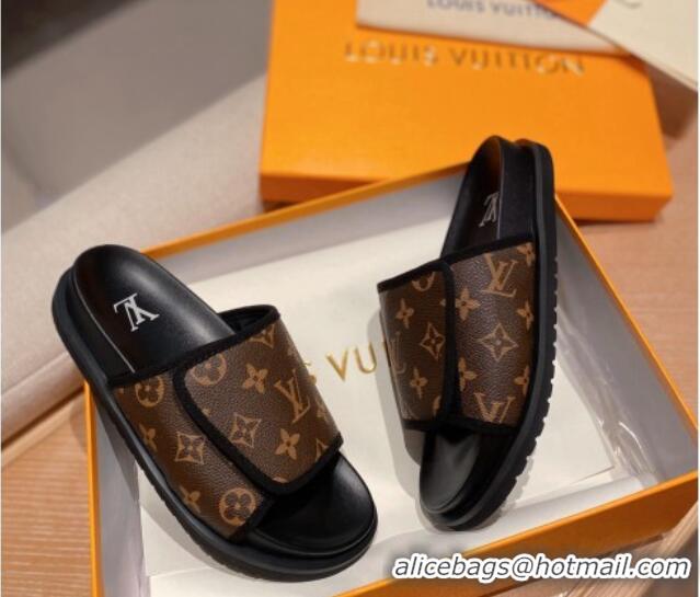 Trendy Design Louis Vuitton Miami Monogram Canvas Slide Sandals Brown 081066