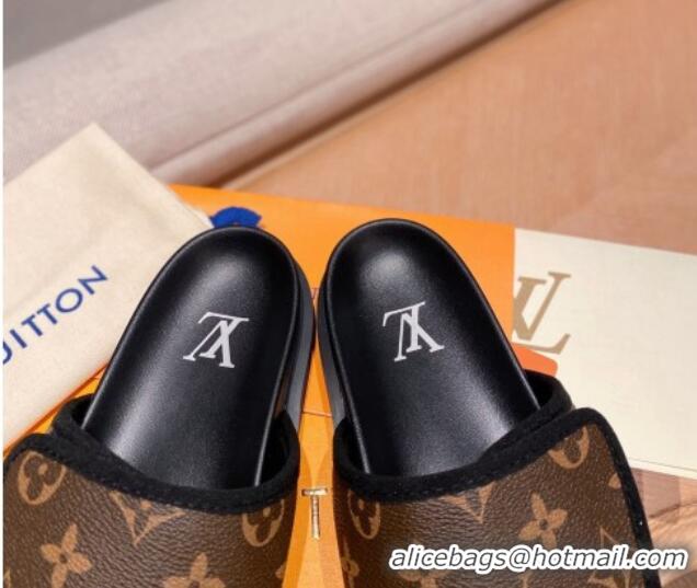 Trendy Design Louis Vuitton Miami Monogram Canvas Slide Sandals Brown 081066