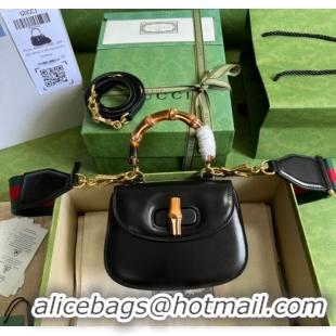 Promotional Gucci Mini top handle bag with Bamboo 686864 black