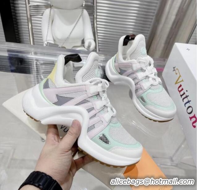 Discount Fashion Louis Vuitton LV Archlight Mesh Sneakers 81903 Pomk/Green/Gray 819060