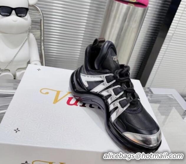 Best Product Louis Vuitton LV Archlight Leather Sneakers 81906 Black/Silver 0819063