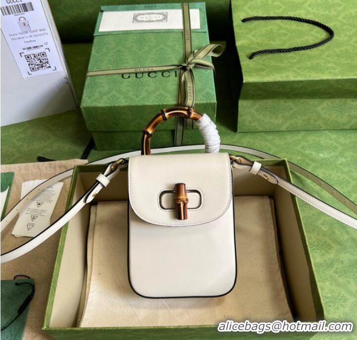 Reasonable Price Gucci Bamboo mini handbag 702106 White