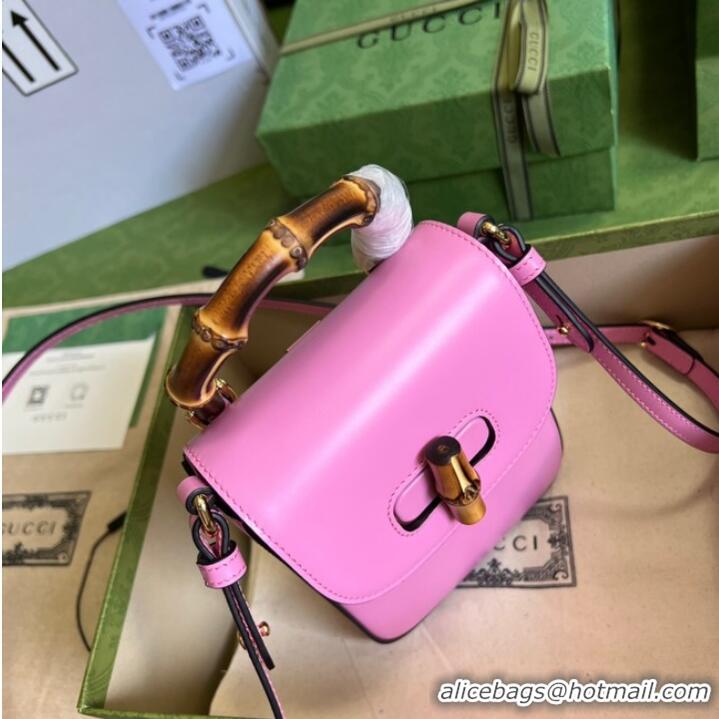 Promotional Gucci Bamboo mini handbag 702106 pink