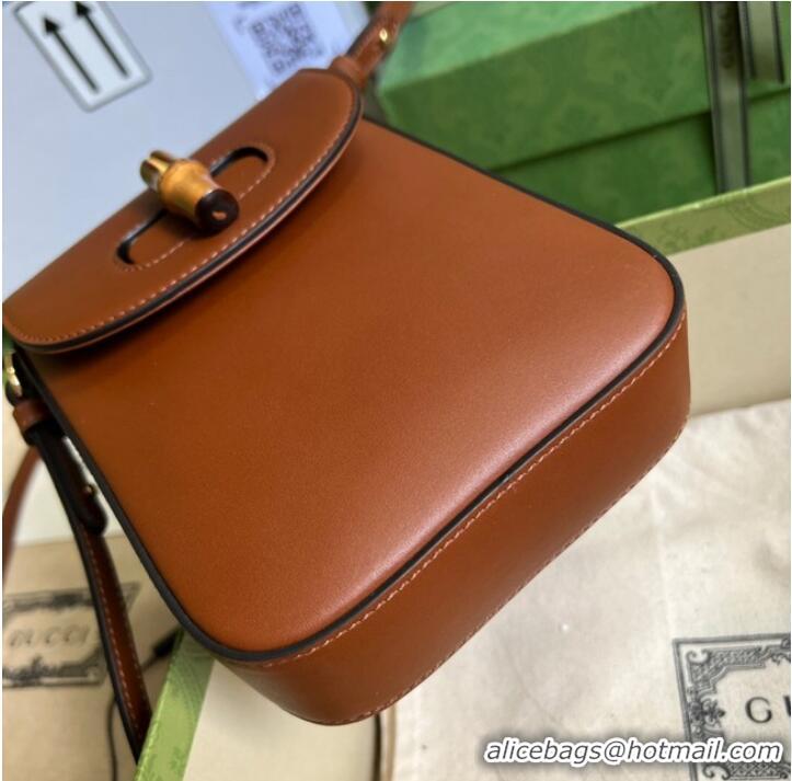 Reasonable Price Gucci Bamboo mini handbag 702106 brown