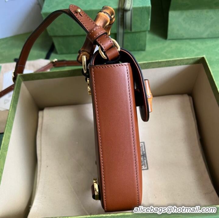 Reasonable Price Gucci Bamboo mini handbag 702106 brown