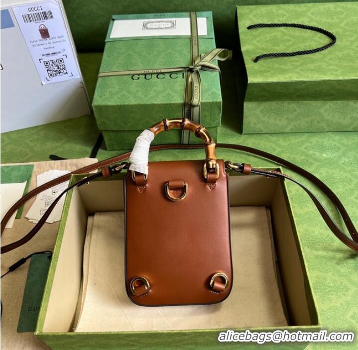 Reasonable Price Gucci Bamboo mini handbag 702106 brown