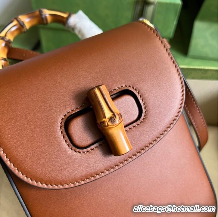 Reasonable Price Gucci Bamboo mini handbag 702106 brown