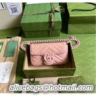 Buy Discount Gucci GG Marmont belt bag 699757 Light pink