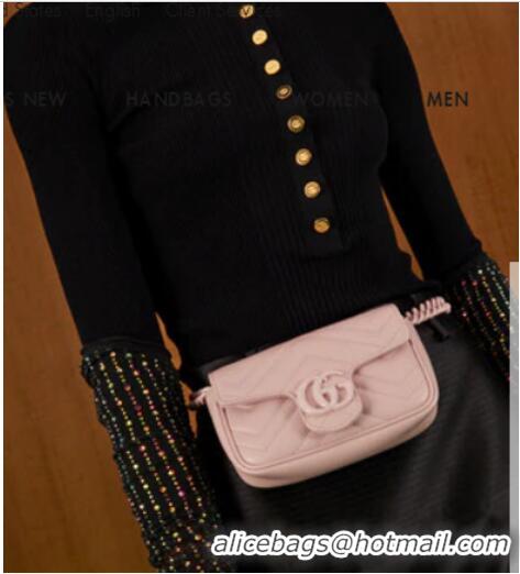 Buy Discount Gucci GG Marmont belt bag 699757 Light pink