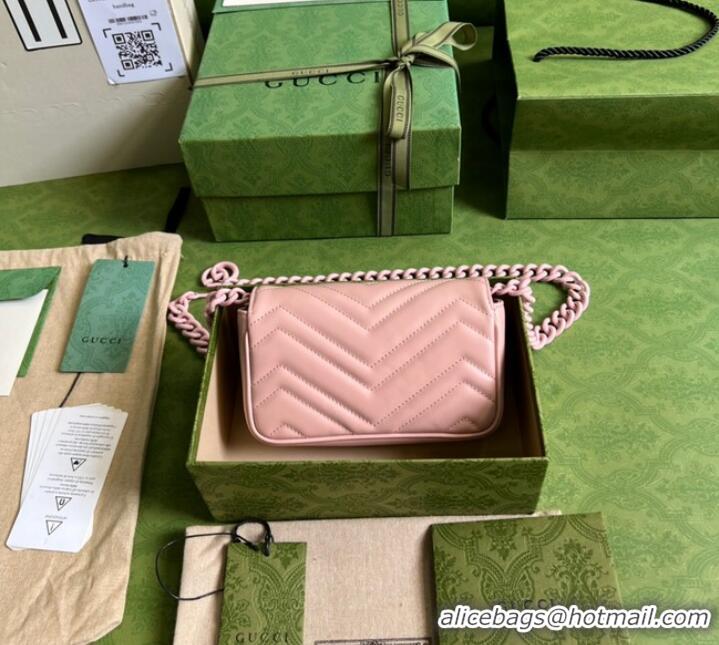 Buy Discount Gucci GG Marmont belt bag 699757 Light pink