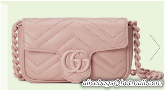 Buy Discount Gucci GG Marmont belt bag 699757 Light pink