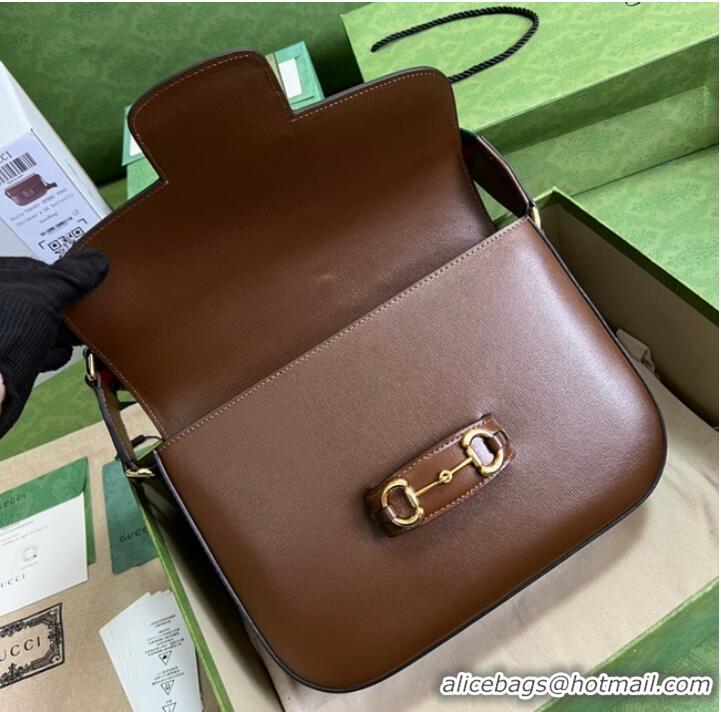 Affordable Price Gucci Horsebit 1955 shoulder bag 700457 Brown