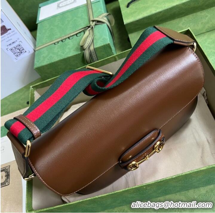 Affordable Price Gucci Horsebit 1955 shoulder bag 700457 Brown