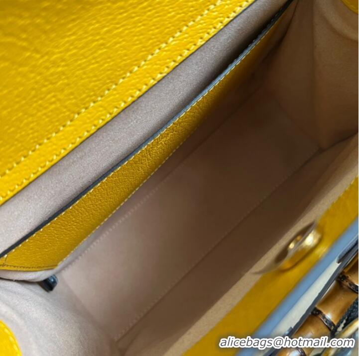 New Style Gucci Diana small tote bag 702721 yellow