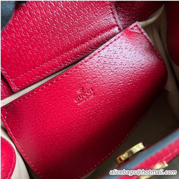 Famous Brand Gucci Diana mini tote bag 702732 red