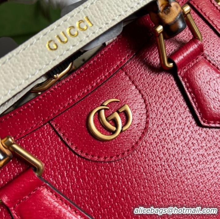 Famous Brand Gucci Diana mini tote bag 702732 red