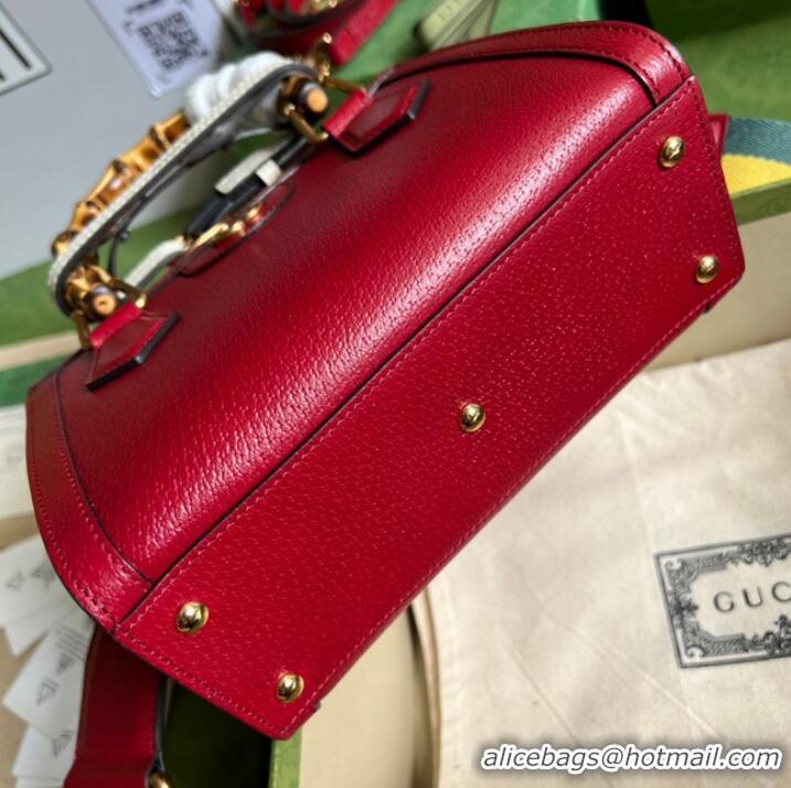 Famous Brand Gucci Diana mini tote bag 702732 red