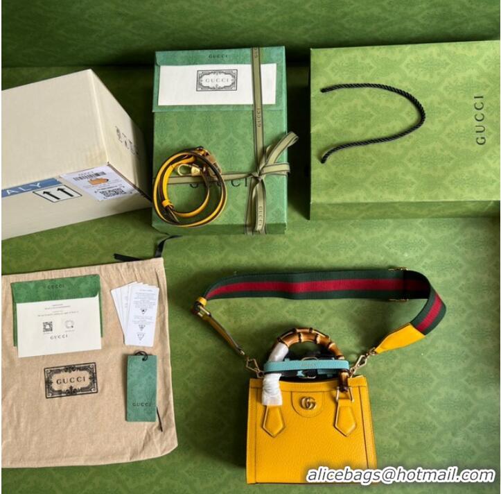 Unique Style Gucci Diana mini tote bag 702732 yellow