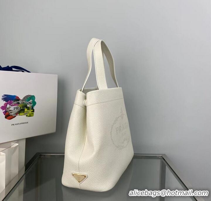 Top Quality Prada leather tote bag 1AG833 white