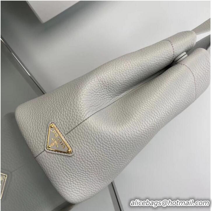 Good Product Prada leather tote bag 1AG833 gray