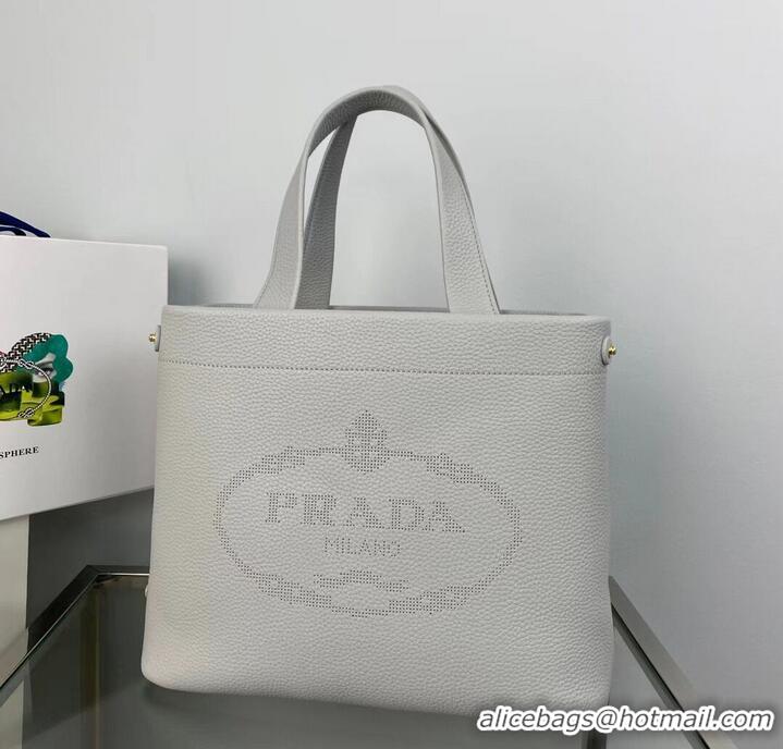 Good Product Prada leather tote bag 1AG833 gray