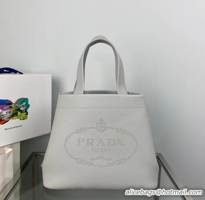 Good Product Prada leather tote bag 1AG833 gray