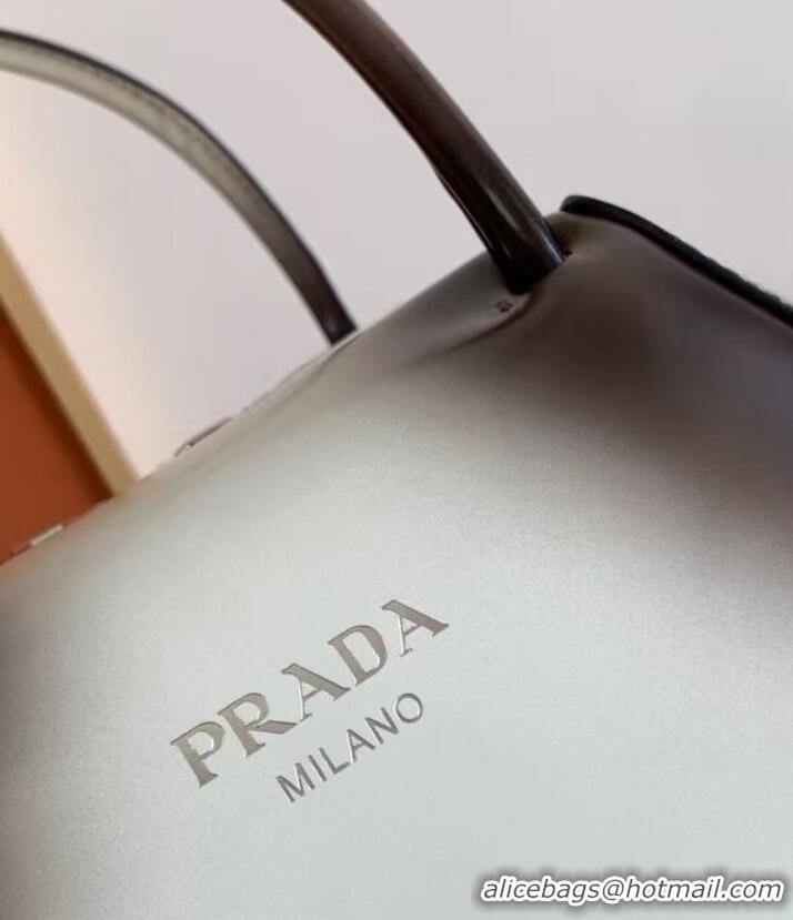 Classic Cheapest Prada leather tote bag 1BD663A white