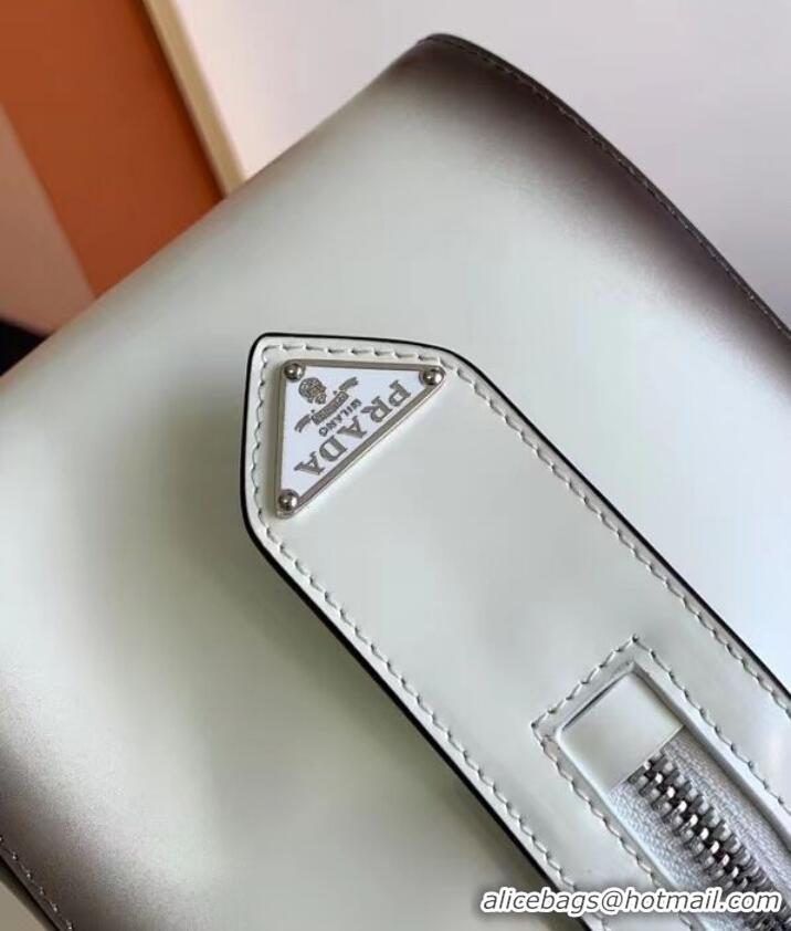 Classic Cheapest Prada leather tote bag 1BD663A white