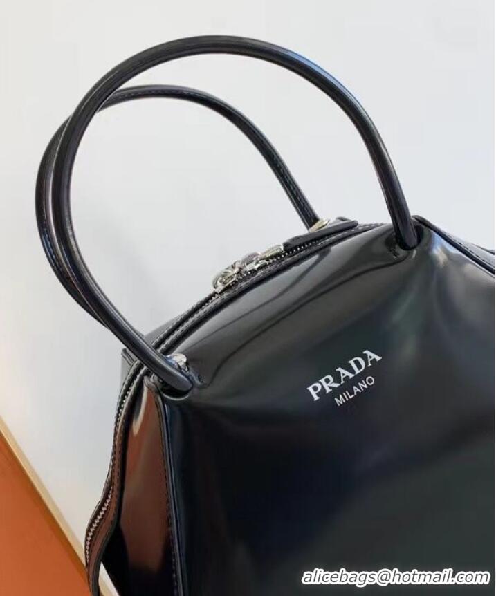 Luxury Cheap Prada leather tote bag 1BD663A black