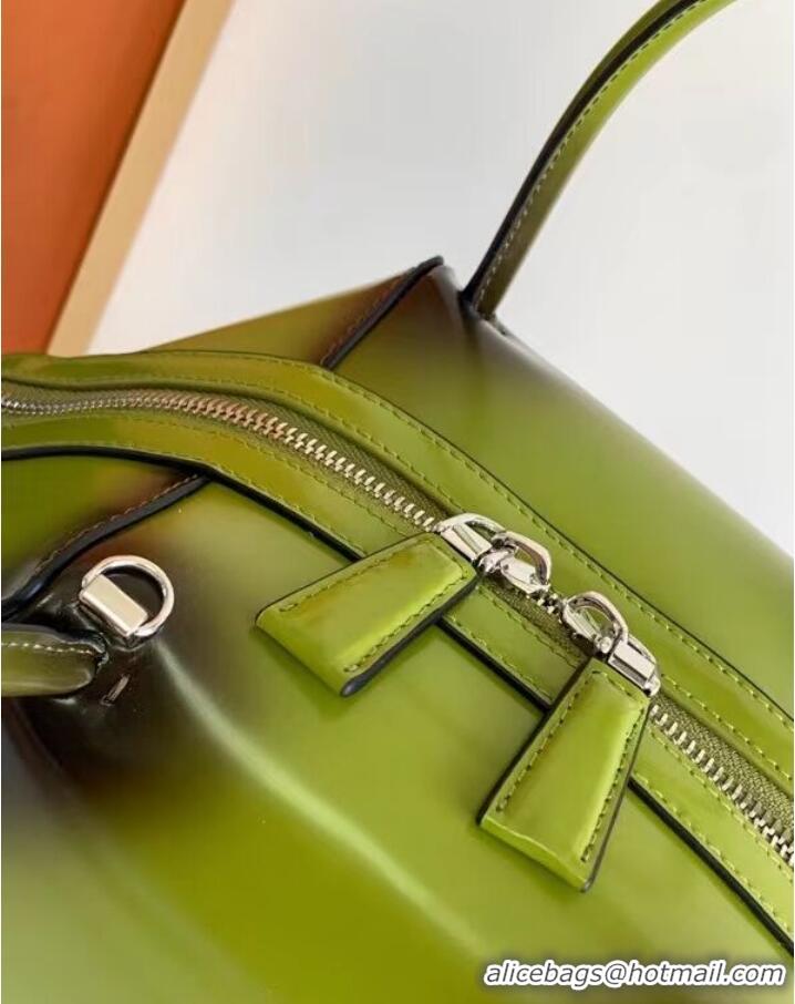 Unique Grade Prada leather tote bag 1BD663A green