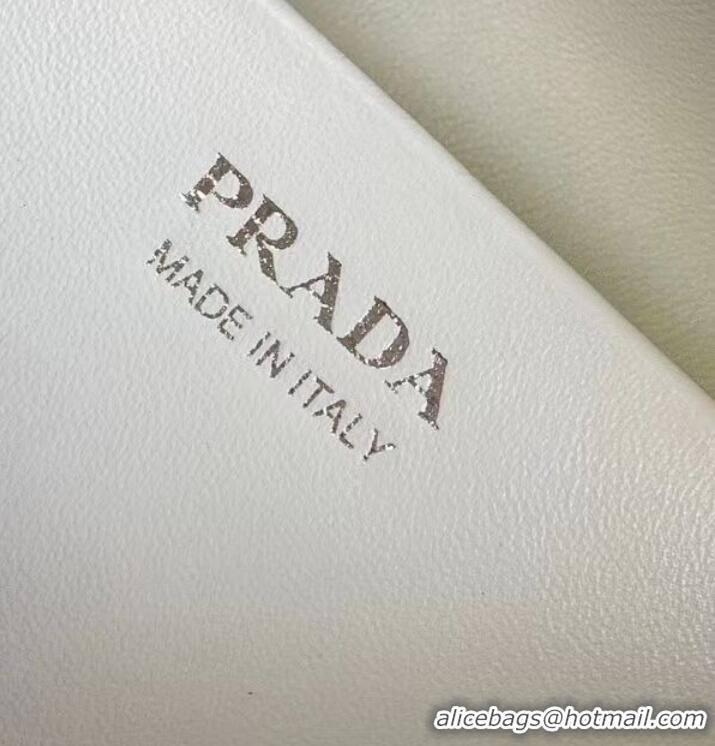 Traditional Specials Prada leather tote bag 1BD663 white