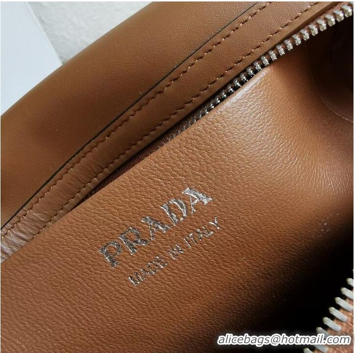 Top Design Prada leather tote bag 1BD665 caramel